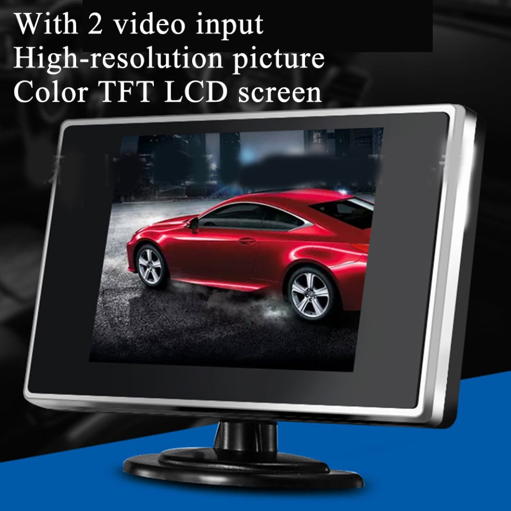 3.5 Inch TFT LCD Car Monitor Auto TV Rearview Camera Parking Assist Backup Reverse DVD Screen inches - Image 2