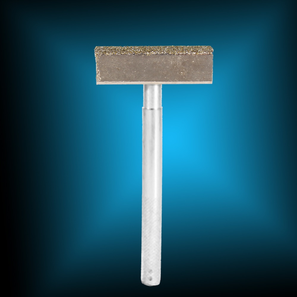 Alloy Electroplated Diamond Coating T-shaped Grinding Wheel Dresser Comfortable Handheld Surface Dressing Tool Parts 45x100mm Silver small