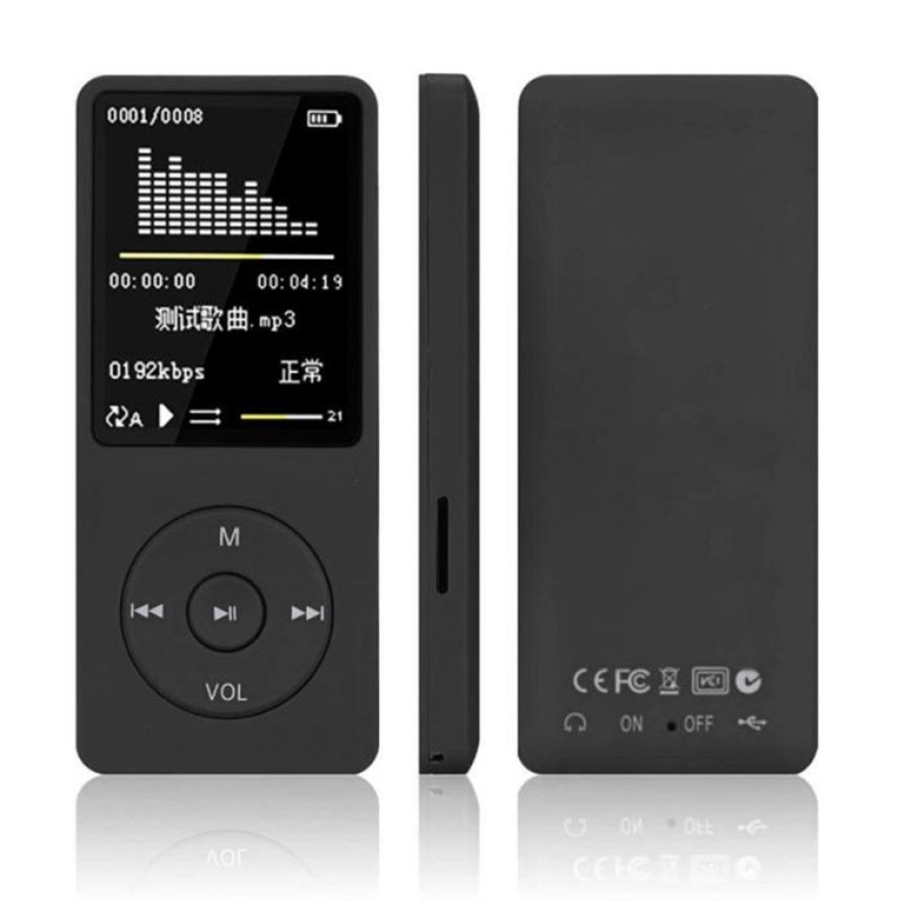 Portable MP4 Lossless Sound Music Player FM Recorder Radio Lot Micro TF Card AMV AVI Audiobooks black