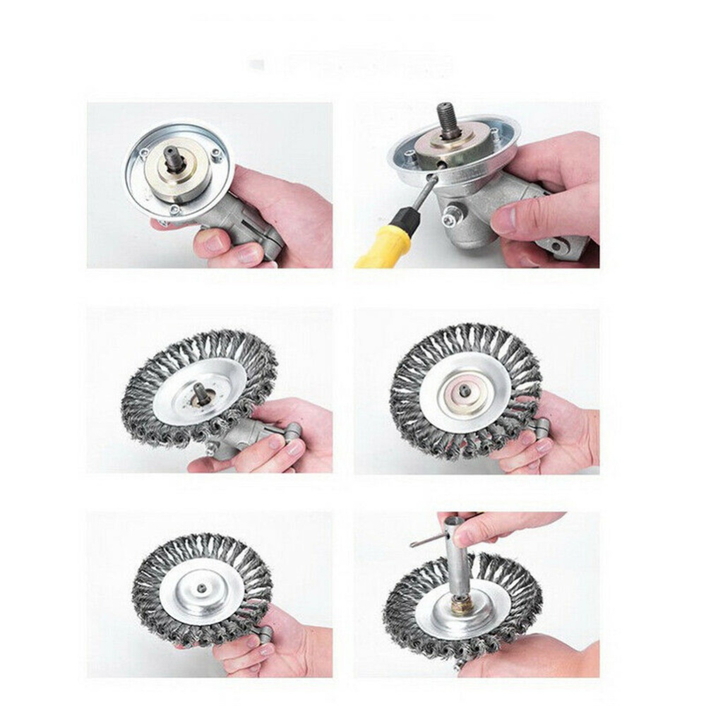 1set 8-inch Lawn Mower Trimmer Head Wire Pruner Brush Cutter Garden Cleaning Tool 6-piece set - Image 3