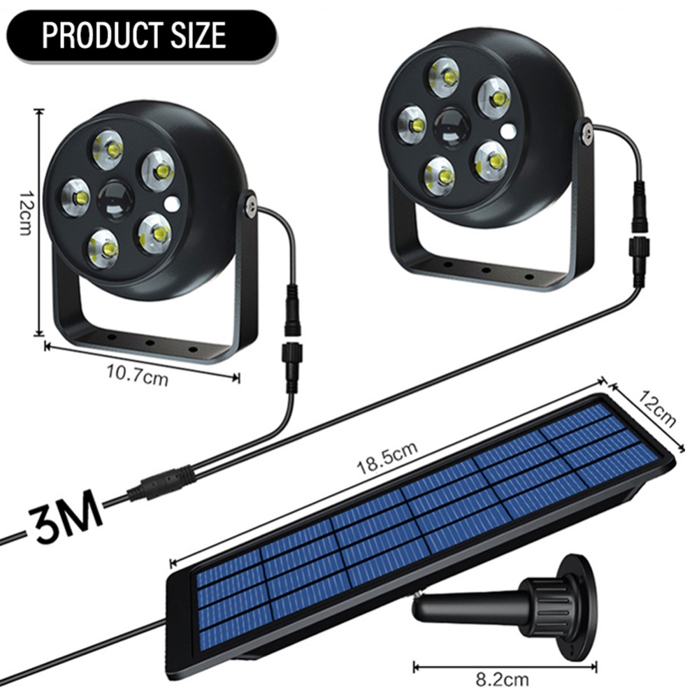 Led Solar Flood Light High-power Outdoor Waterproof Garden Wall Lamp Simulation Monitoring Spotlight White Cold - Image 3