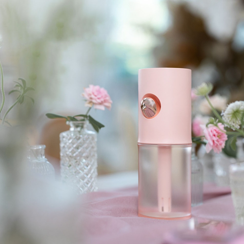 Air Humidifier Car Office Tabletop USB Charging Sterilization Pink - Image 3