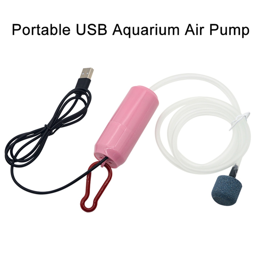 Usb Charging Portable Oxygen Pump Fish Tank Aquarium Supplies Small Energy Saving Ultra-quiet Mini Aerator With Air Stone One in two standar - Image 2