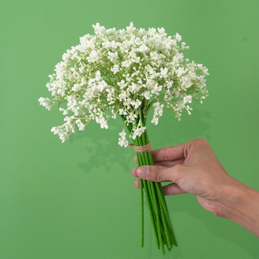 16 Pcs/bunch Artificial Gypsophila Vivid Colored Plants Bouquets Diy Wedding Home Living Room Decoration Photography Props Pink bunch of - Image 3