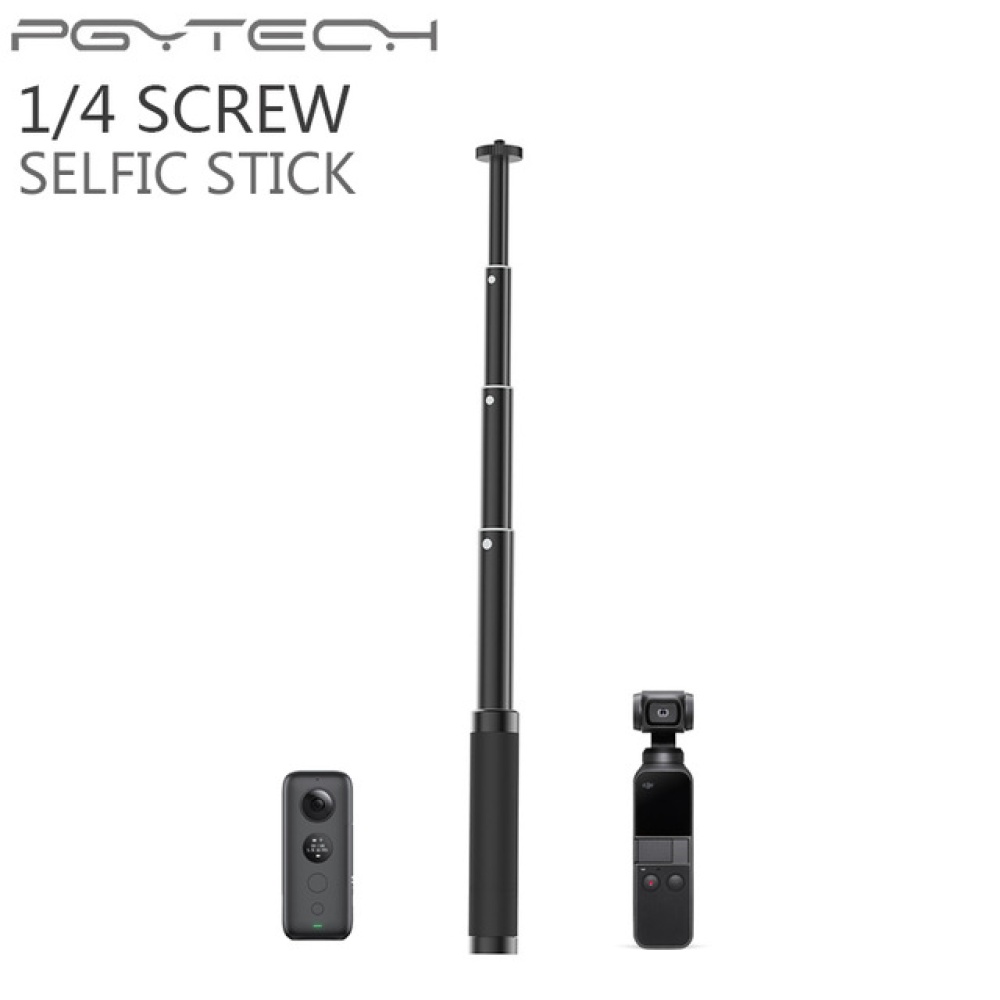 PGYTECH OSMO Pocket/Insta360 One X Extension Selfie Stick Pole Rod Scalable for DJI Mobile 2 Zhiyun Accessories black