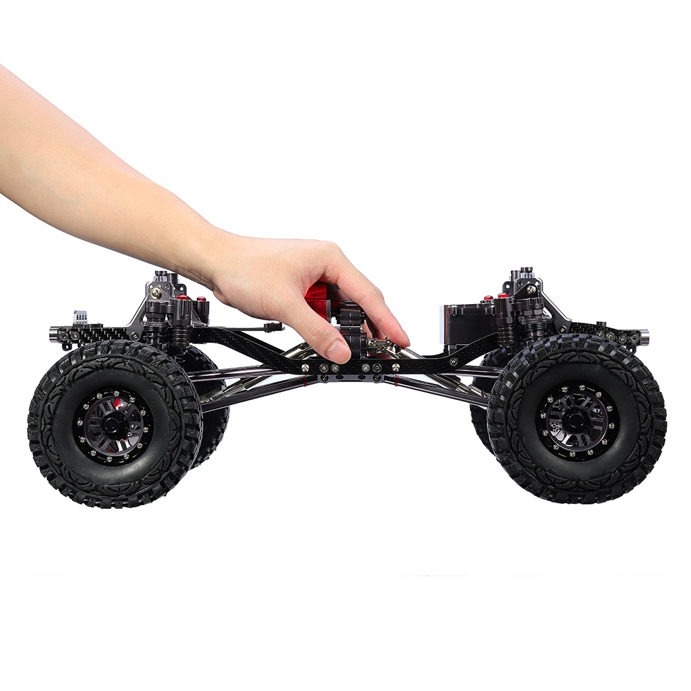 CNC Aluminum Metal Carbon Frame Body for 1/10 Crawler AXIAL SCX10 Rc Car Chassis 313mm Wheelbase as shown - Image 2