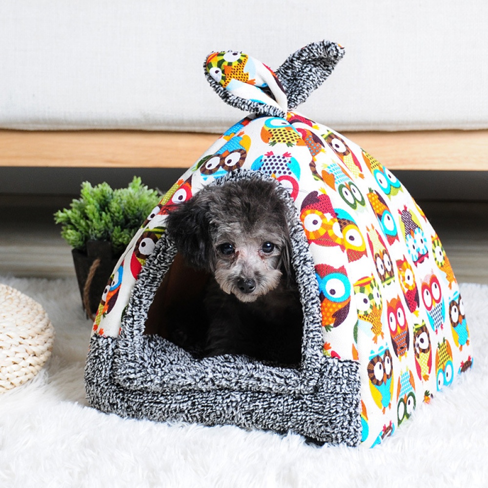 Pet Detachable Sleeping Nest for Small Dog Teddy Poodle Cat Blue dog_S - Image 2