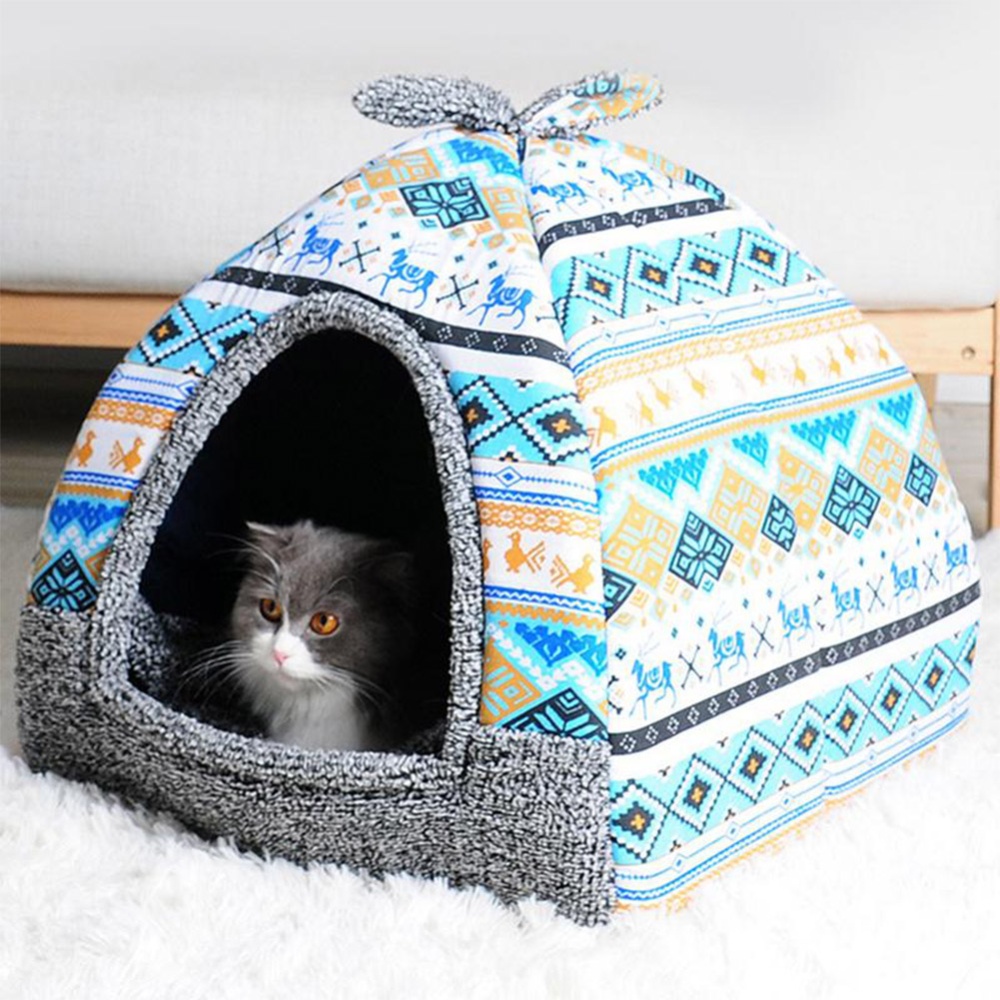 Pet Detachable Sleeping Nest for Small Dog Teddy Poodle Cat Blue dog_S - Image 3