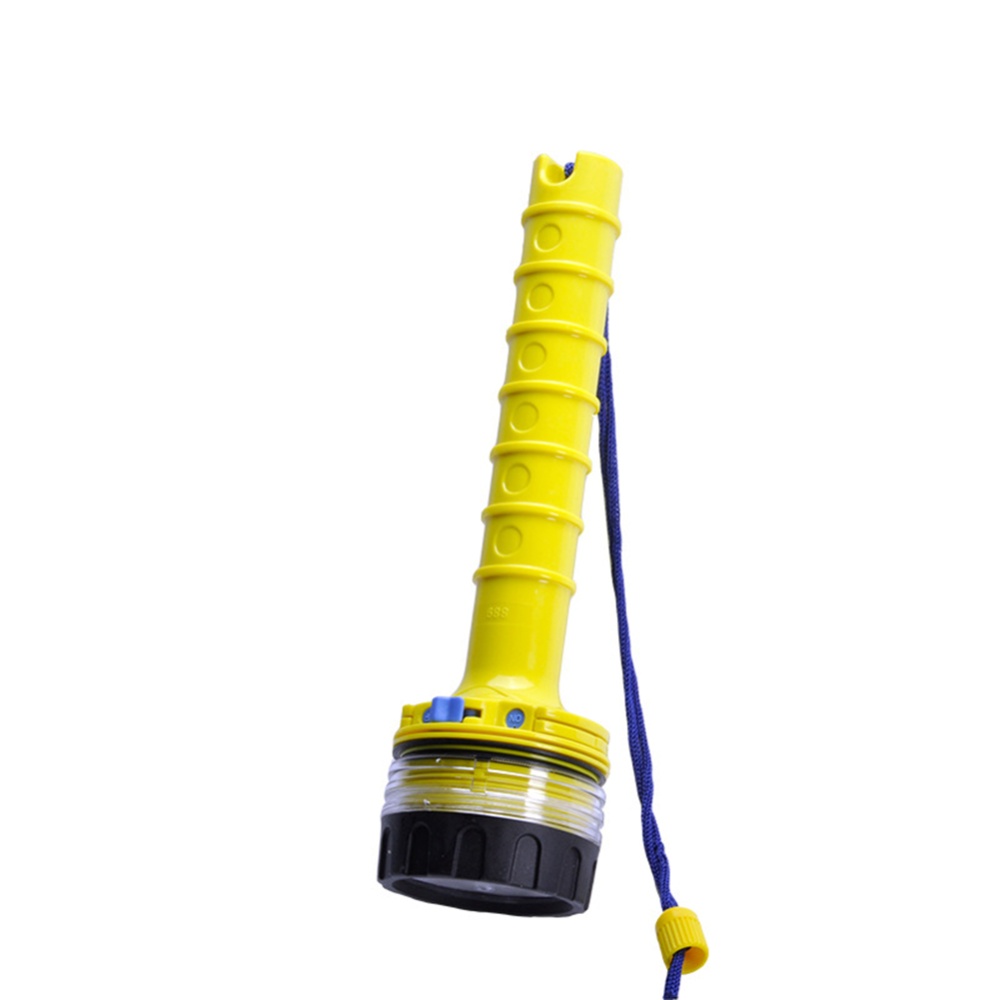 Professional Dive Flashlight Underwater Waterproof Non-slip Led Diving Lamp Light Torch yellow - Image 2