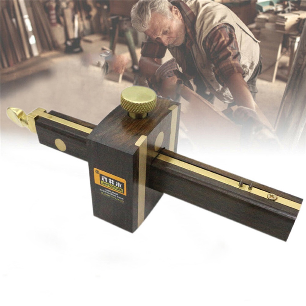 340g Brown Woodworking Scribe Marking Mortise Gauge Carpentry Wood Work Scraper Tool