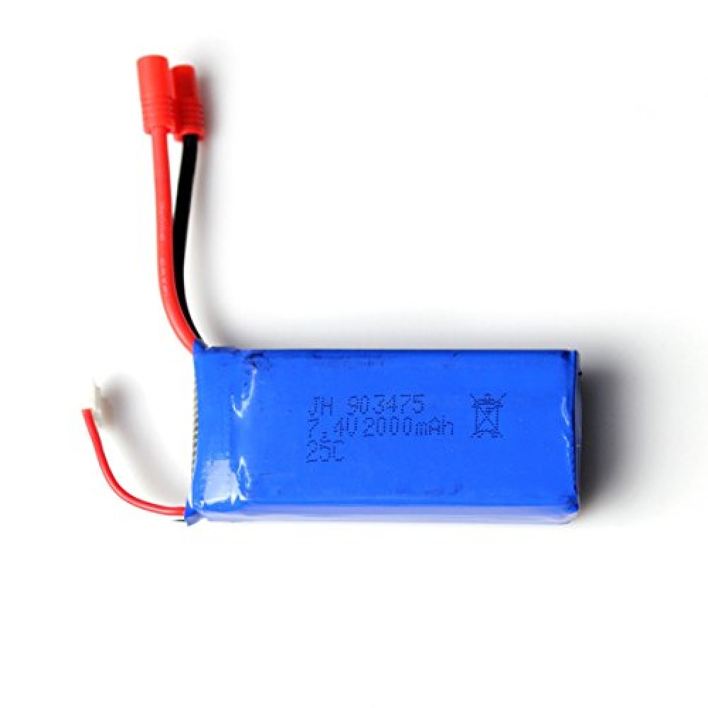 Cheerwing 2pcs 25C 7.4V 2000mAh Lipo Battery (Banana Plug) For Syma X8C X8W X8G Quadcopter - Image 2