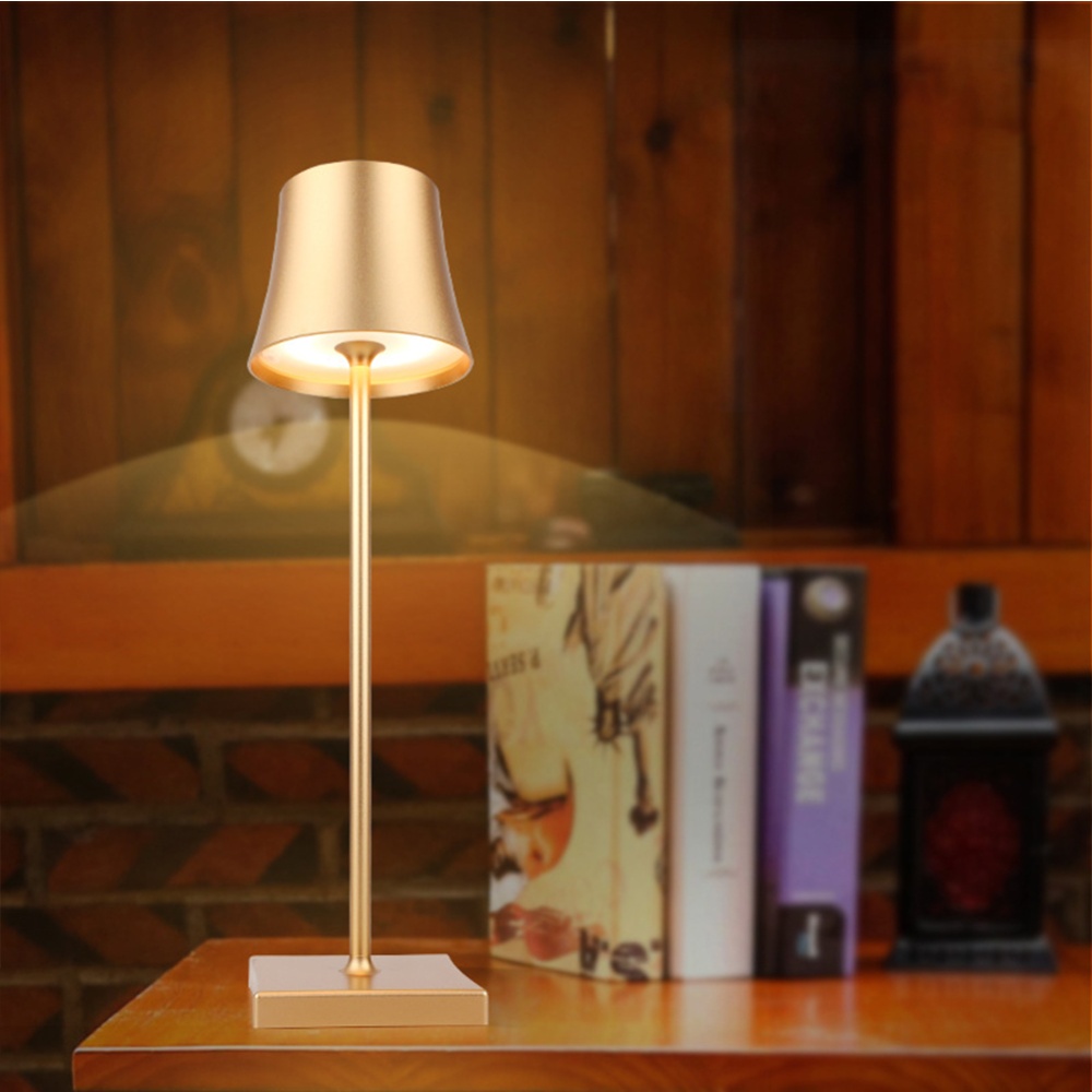 Led Table Lamp 5200mah Aluminum Alloy Living Room Eye Protective Usb Charging Bedside Reading gold - Image 2