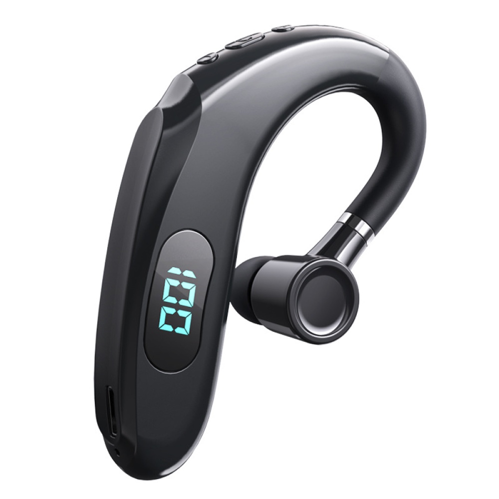 Bluetooth-compatible Headset Digital Display Sports Earhook Stereo Long Standby Wireless Headphones Black - Image 4