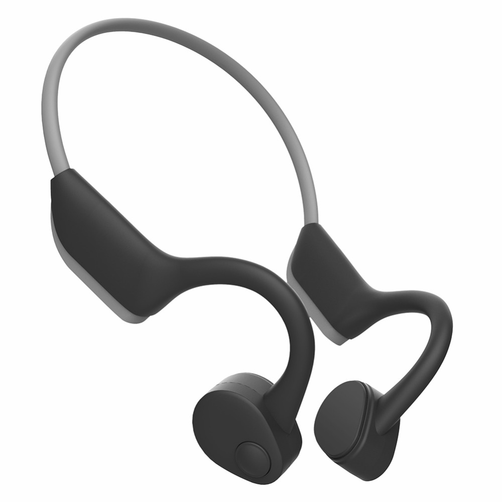 J20 Wireless Headphones Bluetooth 5.0 Waterproof Sweatproof Bone Conduction Sports Gray black - Image 3