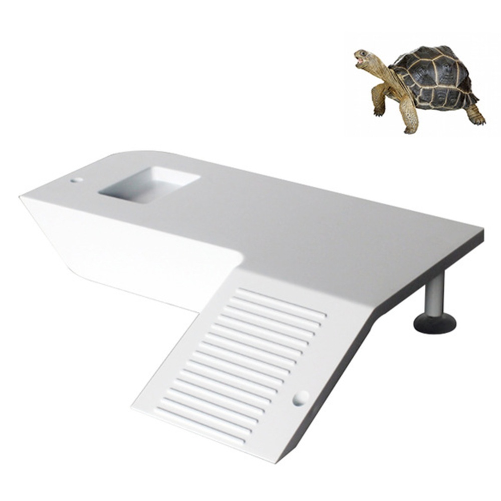 Turtle Frog Floating Island Aquatic Pet Reptile Supplies Aquarium Ornament Pier Habitat white_Climbing platform - Image 2