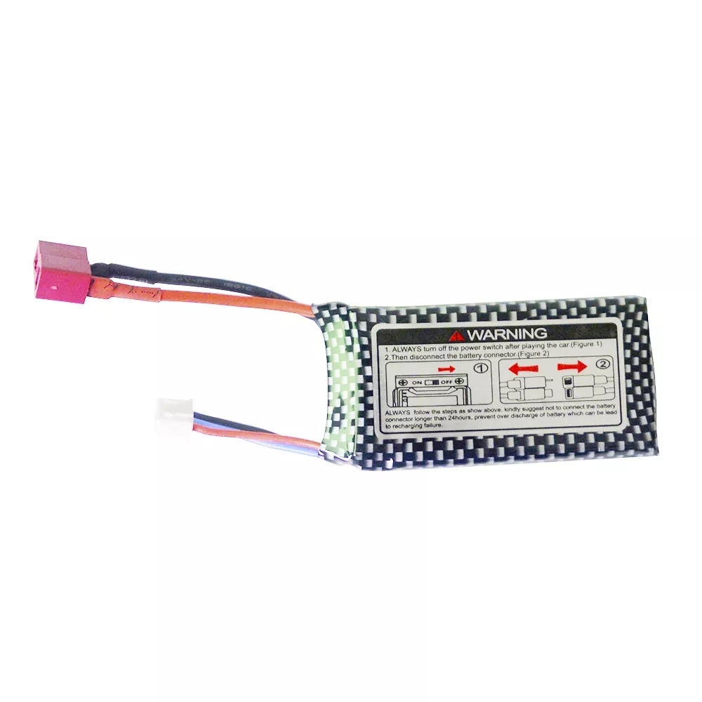 7.4v 1600mAh Lipo Battery For XINLEHONG 9125 Remote Control RC Car Spare Parts Accessory 7.4V USB cable - Image 2