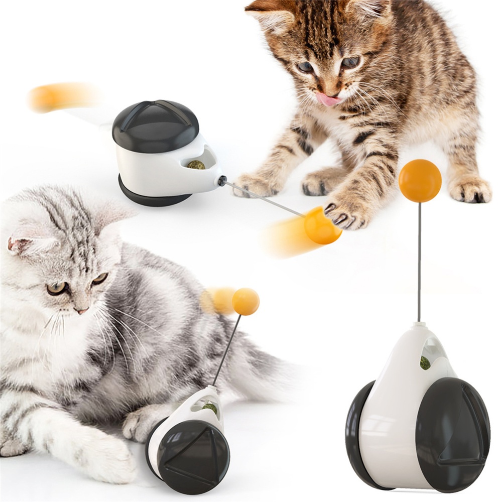Pet Cat Dog Toy Turntable Windmill Ball Spinning Funny Interactive Massage Toys Balance car