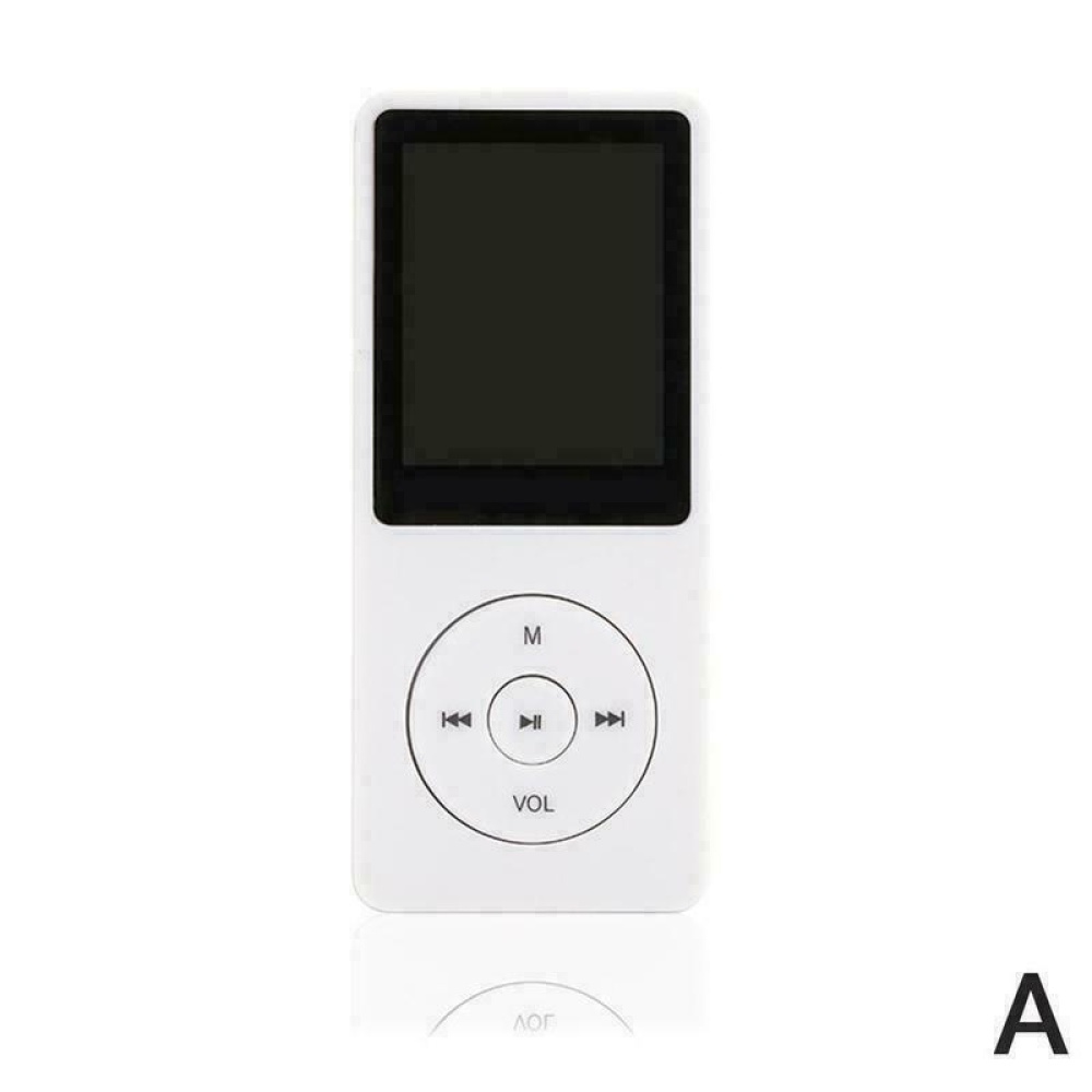 MP3 Player 1.8Inches 3.5mm Audio Jack Intuitive Menu Operation for Student Sport Driving white