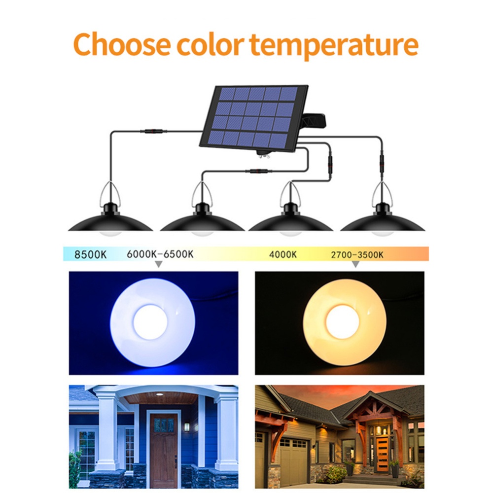 Split Led Solar Light with RC Outdoor High Brightness Adjustable Waterproof Wall Lamp double Warm White - Image 2