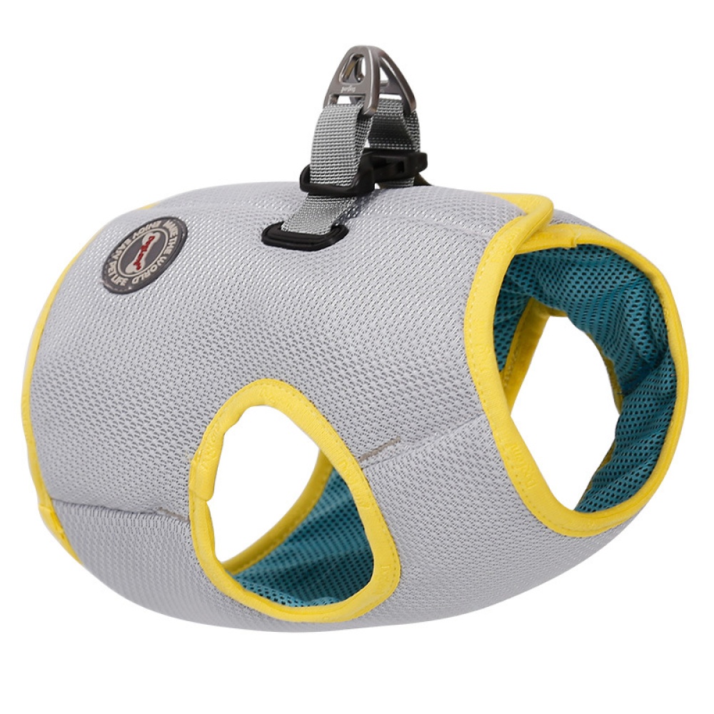 Pet Cooling Harness Summer Vest for Dog Puppy Outdoor Walking Gray yellow_3XL - Image 2