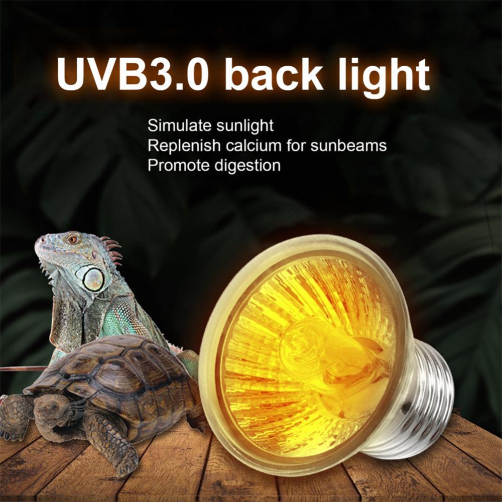 Creeping Pet Heating Lamp 25w / 50w 75w UVA+UVB Full Spectrum Tanning Bulb Insulation Light For Tortoise Reptile Pets Supplies 75Ｗ-110Ｖ - Image 2