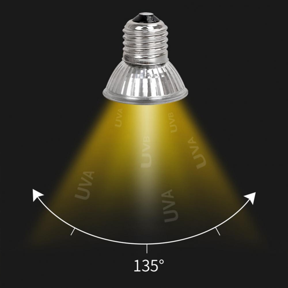 Creeping Pet Heating Lamp 25w / 50w 75w UVA+UVB Full Spectrum Tanning Bulb Insulation Light For Tortoise Reptile Pets Supplies 50Ｗ-110Ｖ - Image 3