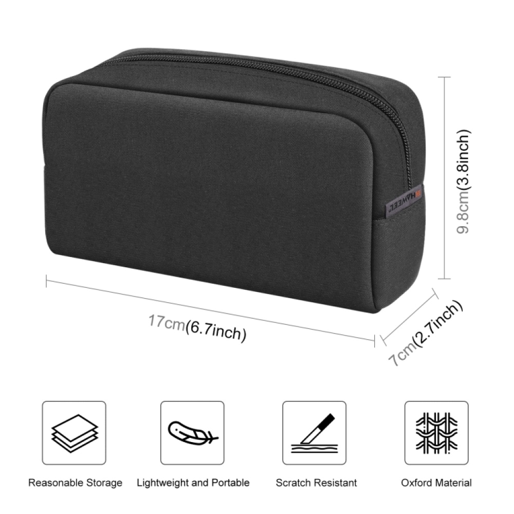 HAWEEL Electronic Organizer Storage Bag for Charger, Power Bank, Cables, Mouse, Earphones, Size: S(Black) - Image 2