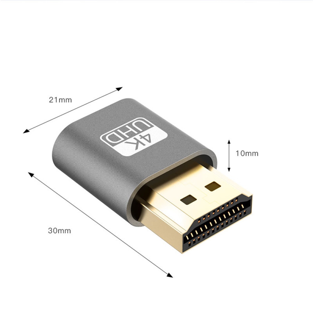 HDMI Virtual Display 4K DDC EDID Dummy Plug Gold - Image 4