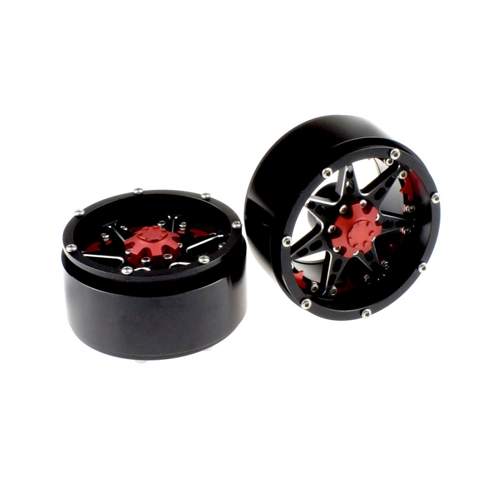 4pcs/set 2.2inch Simulation Crawler Metal Wheel Hub Climbing Car Widening Alloy Wheels - Image 2