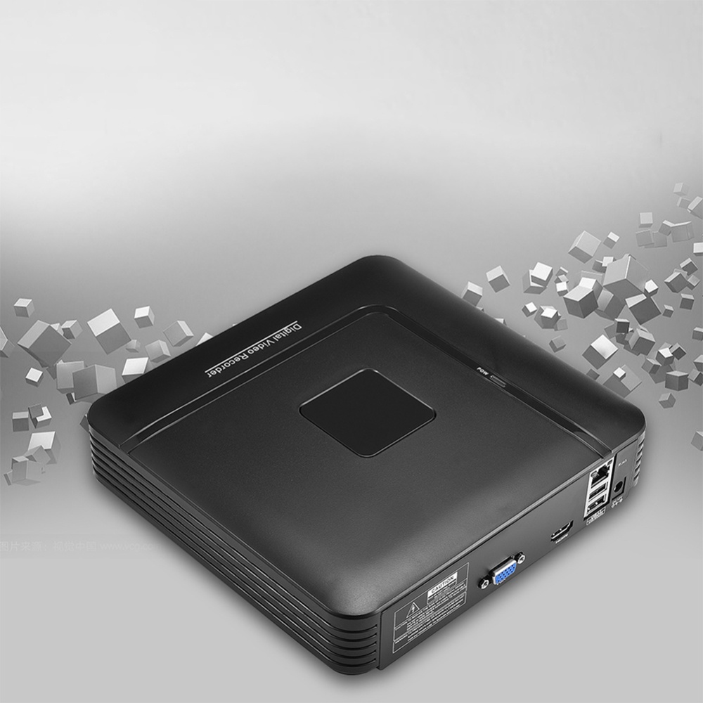 Mini 4 Chanel Video Recorder ONVIF 2.0 Mobile Phone Remote Control Security CCTV for IP Camera System black_Australian regulations