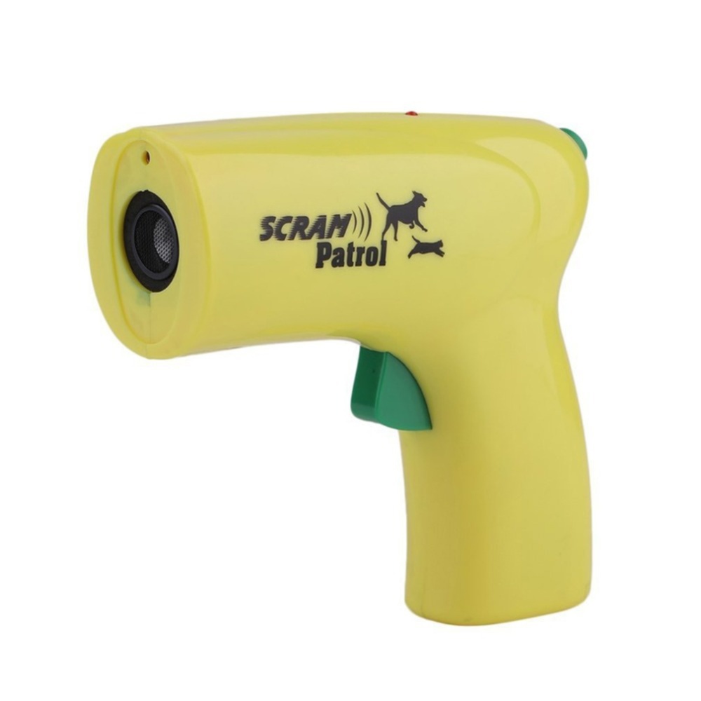 3-in-1 Infrared Ultrasonic Dog Cat Repeller Motion Sensor Mini Portable Bark Stop Control Device Animal Trainer Yellow