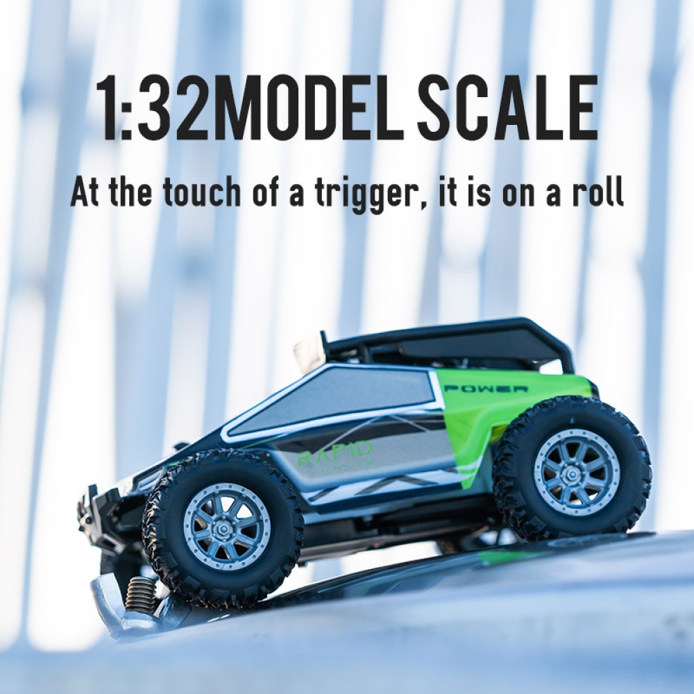 S638 1:32 Remote Control Electric Drift 20KM / H High Speed RC Car 2.4GHz Off Road Vehicles 4WD for Kids   green - Image 2