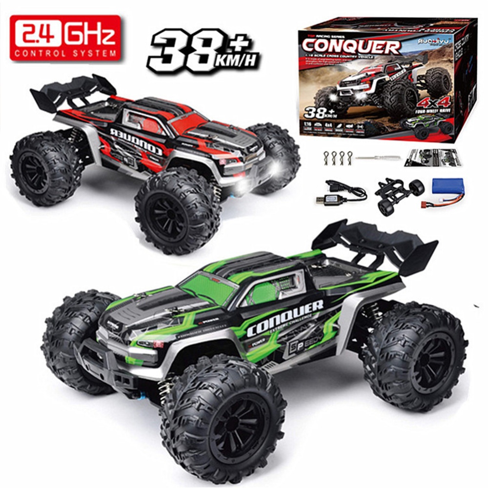 High-speed Remote Control Car 4wd 1:16 Led Light Stunt Drift Play Toys For Boys blue 101 - Image 2