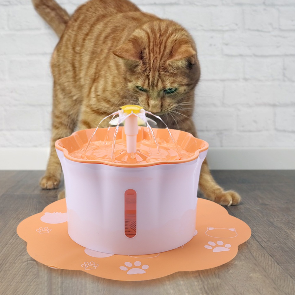 Pet's Water Dispenser 2.6L Ultra-quiet Household Pet Orange - Image 3