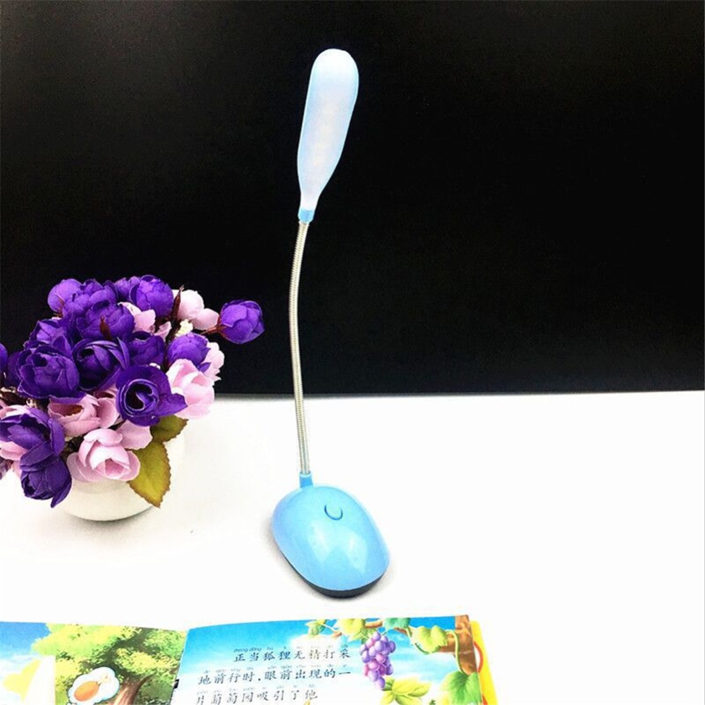 Wireless Led Desk Lamp Battery Powered 360 Degree Rotation Height Adjustable Flexible Tube Soft Lighting Book Reading Light Blue - Image 3