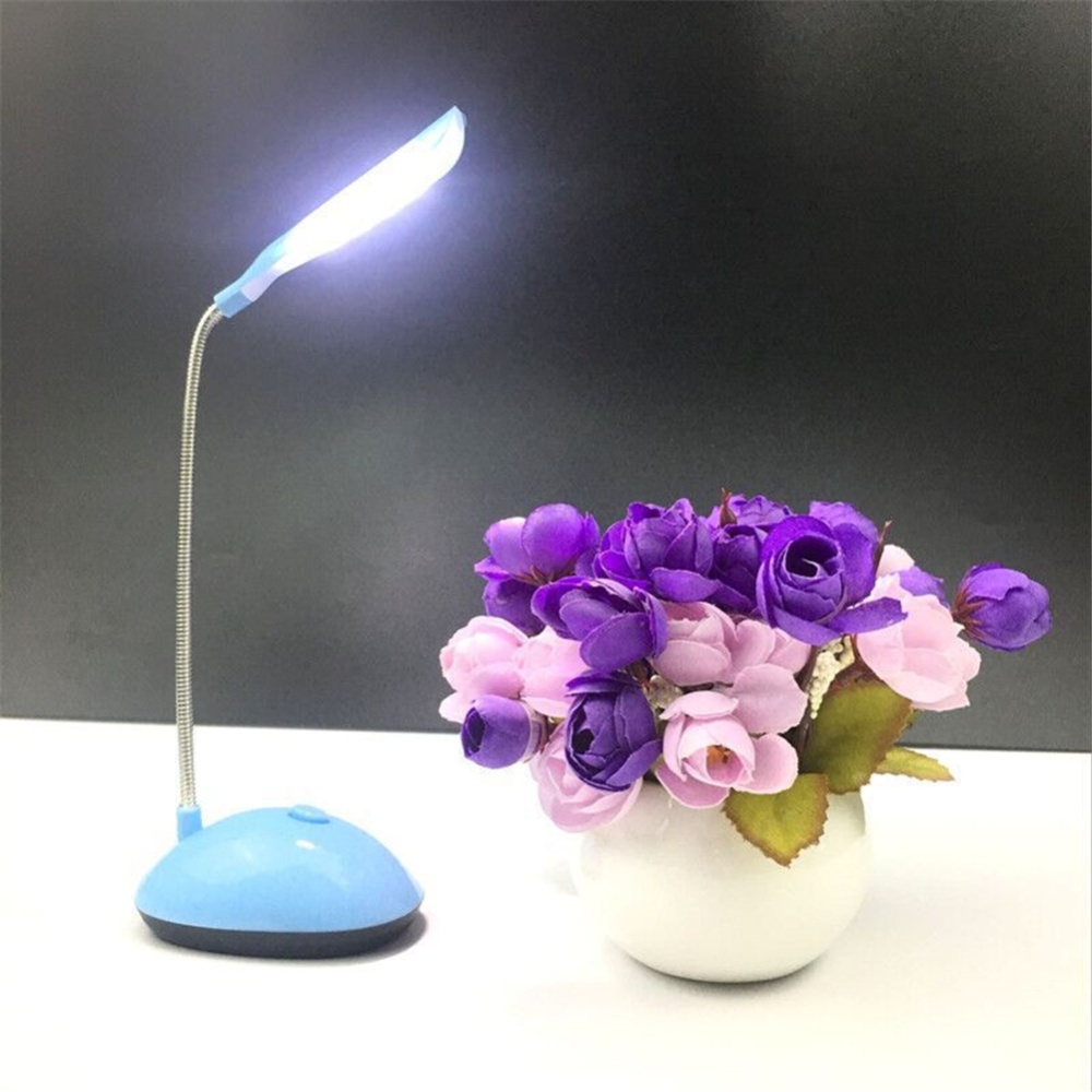 Wireless Led Desk Lamp Battery Powered 360 Degree Rotation Height Adjustable Flexible Tube Soft Lighting Book Reading Light Blue - Image 2