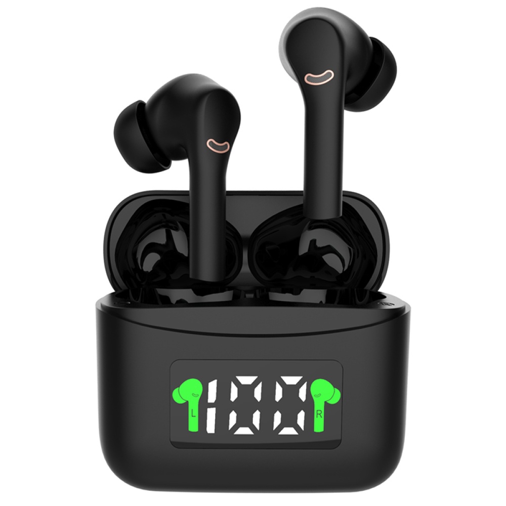 J5 Pro Hifi Headphone Noise Reduction Tws Bluetooth 5.2 Wireless Headset Sports Stereo With Microphone ANC black