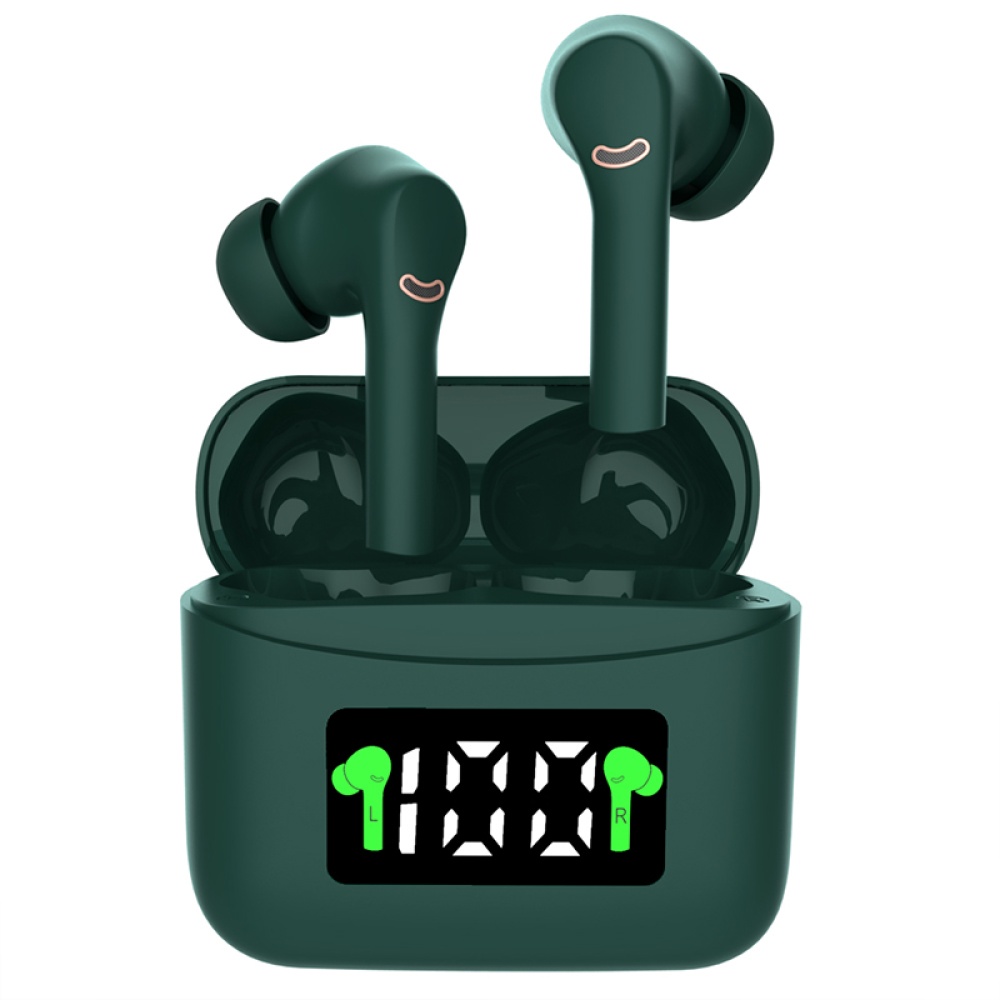 J5 Pro Hifi Headphone Noise Reduction Tws Bluetooth 5.2 Wireless Headset Sports Stereo With Microphone ANC green
