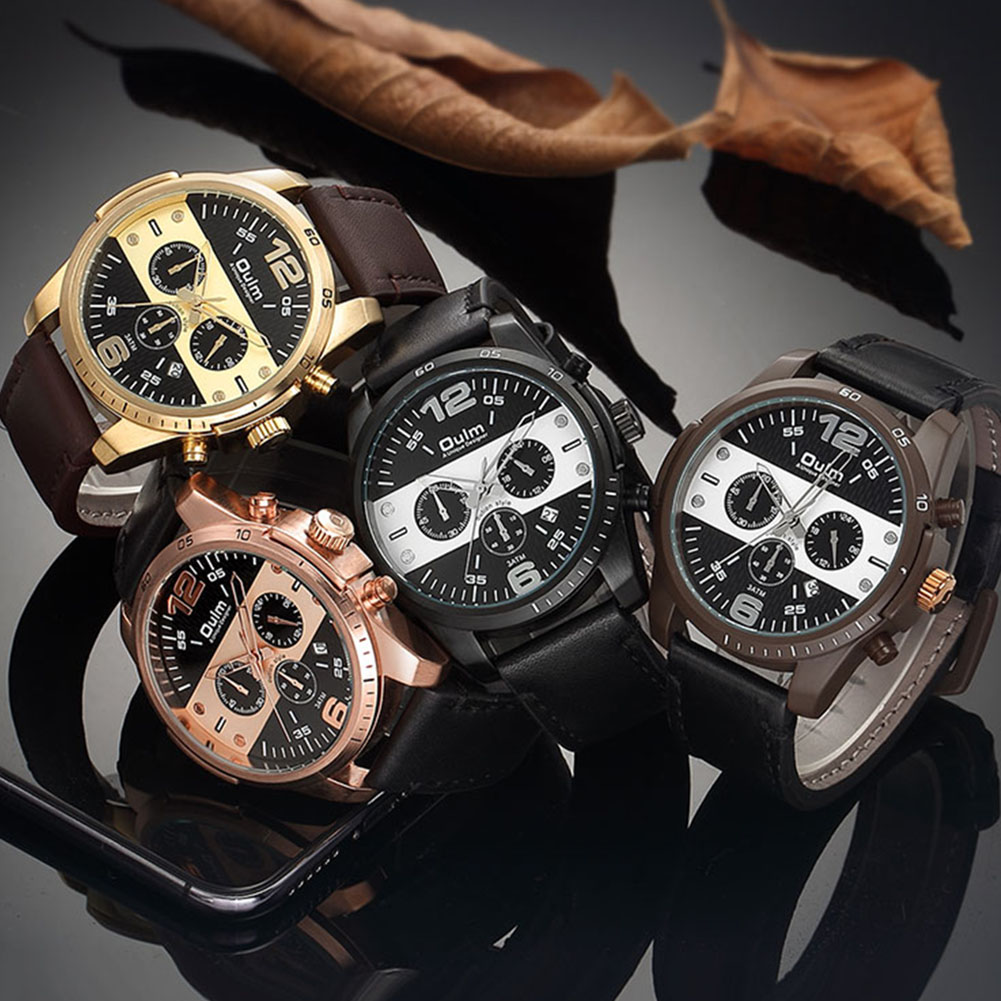 OULM Calendrier Hommes Quartz Sports Watch Rose - Image 2