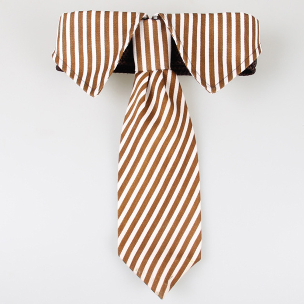 Pet Dog Formal Necktie Tuxedo Bow Tie Collar Decoration Wedding Holiday Party Puppy Supply Brown_S