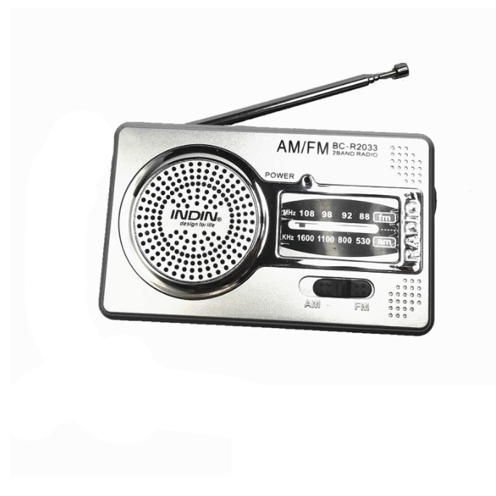 Fm/am Radio Portable Receiver Abs 100mw Fm Pocket Digital Music Player Silver