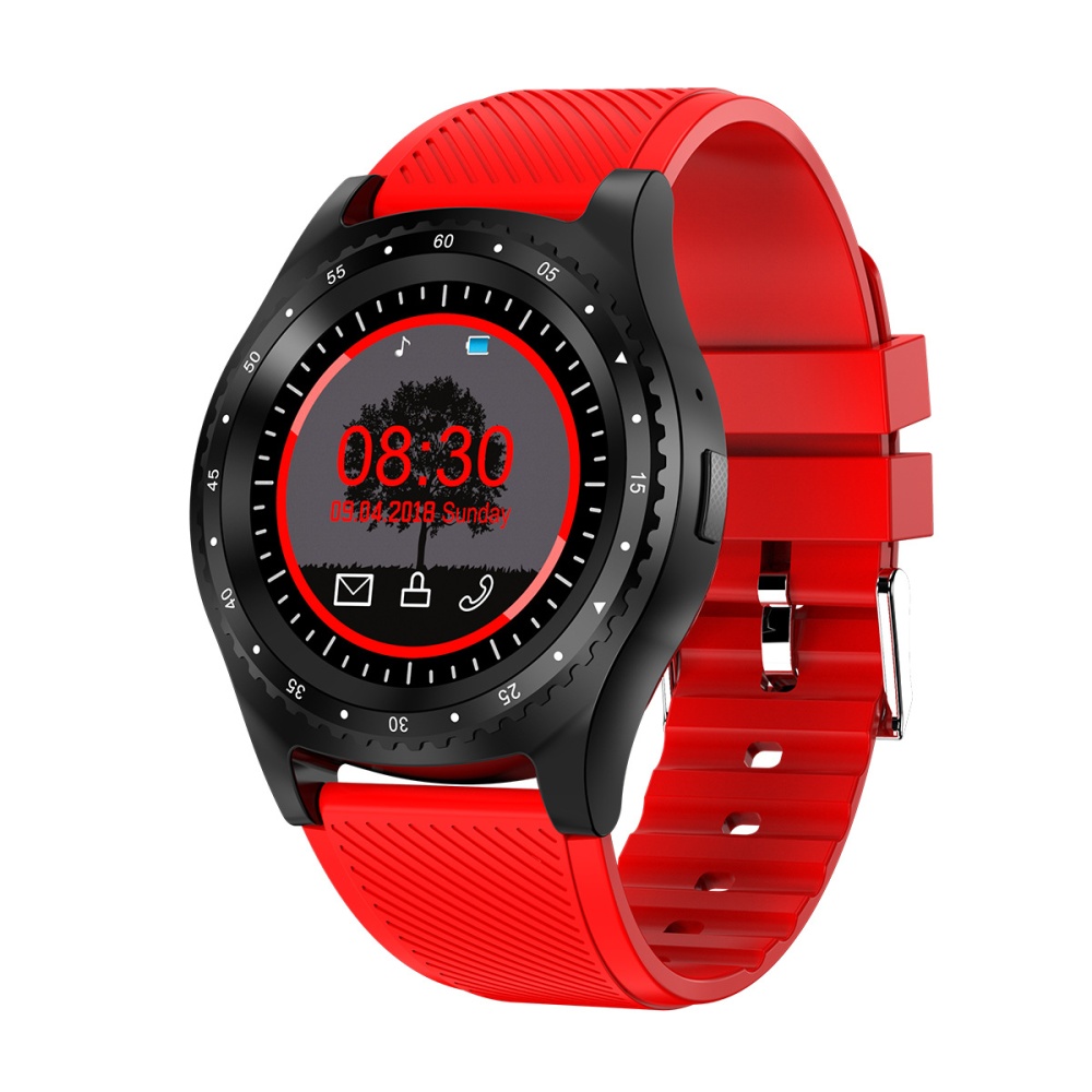 Bluetooth Sports Watch Smart avec appareil photo Fitness Monitor Support SIM Carte Smartwatch rouge - Image 3