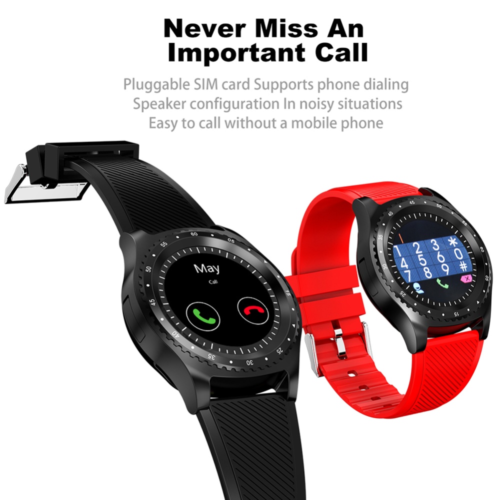 Bluetooth Sports Watch Smart avec appareil photo Fitness Monitor Support SIM Carte Smartwatch rouge - Image 4