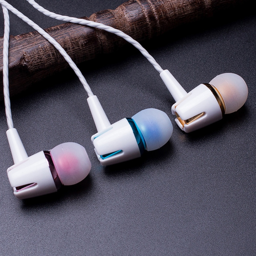 In-Ear Earphone Stereo Subwoofer Wired Earbuds for Xiaomi iPhone 3.5mm 1.2M Line with Microphone Pink - Image 2