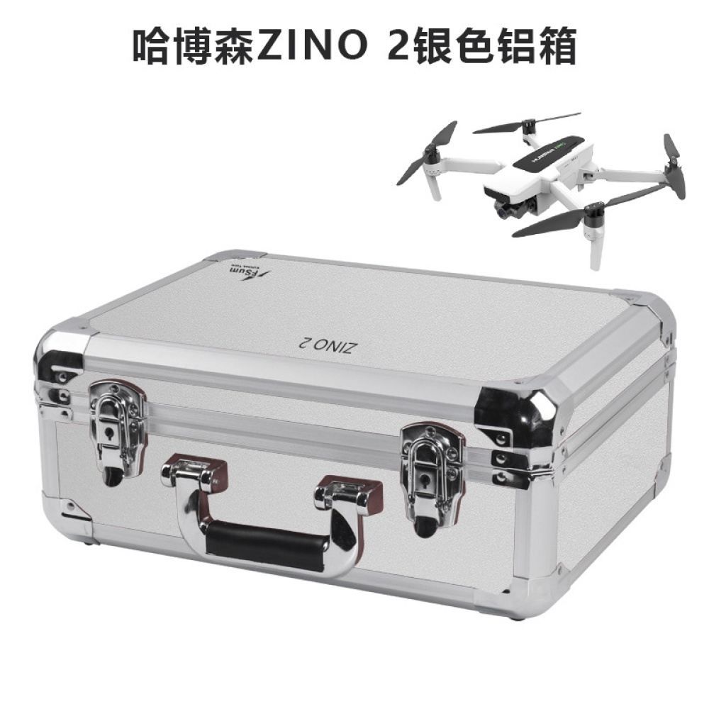 Carrying Case Waterproof Aluminum Hard Travel Protect for Hubsan ZINO 2 zino silver case - Image 2