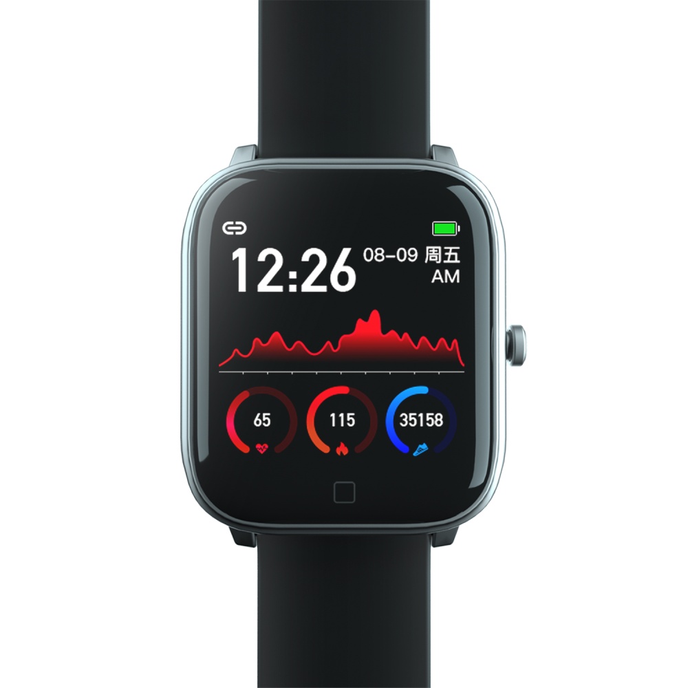 Smart Bracelet Large-screen Remote Control Selfie Heart Rate Blood Pressure Oxygen Monitoring Color Silver gray