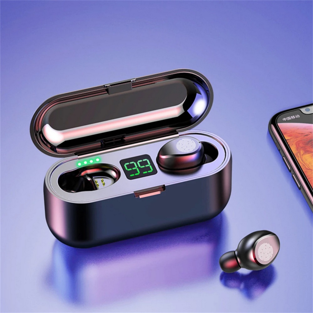 F9 Tws Bluetooth 5.0 Earphone Wireless Headphon Stereo Mini Headset Sport Earbud - Image 3