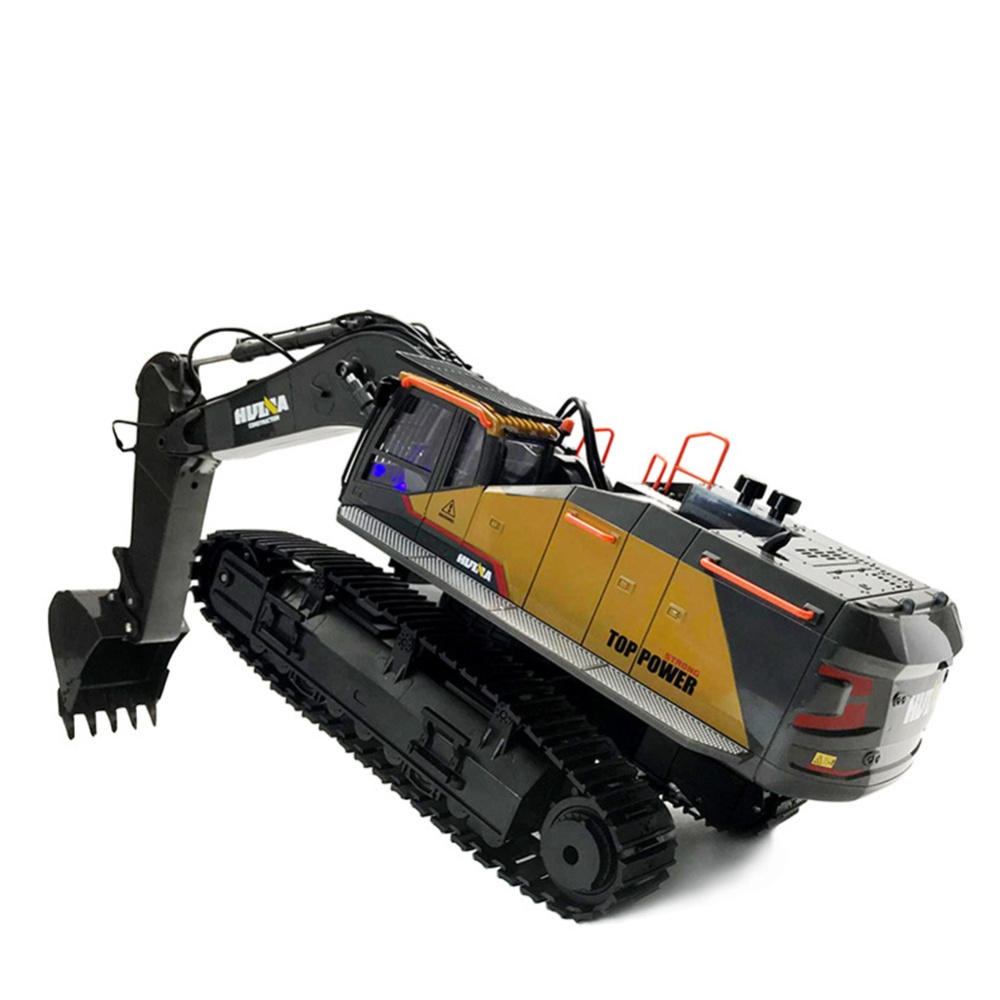 HuiNa 1:14 1592 RC Alloy Excavator 22CH Big Trucks Simulation Remote Control Vehicle Toy for Boys 2 batteries - Image 2