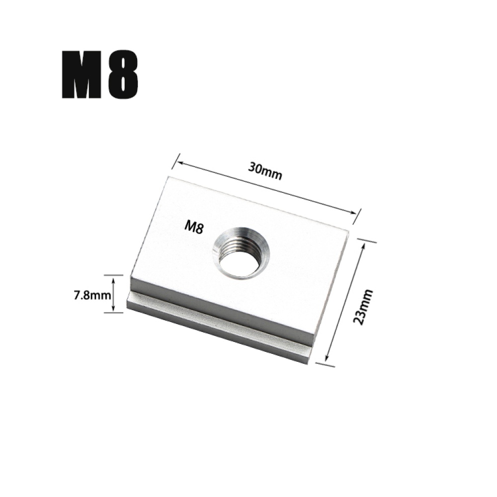 Woodworking Ruter Table T Track Metal Quick Acting Hold Down Clamp Set M8 small slider