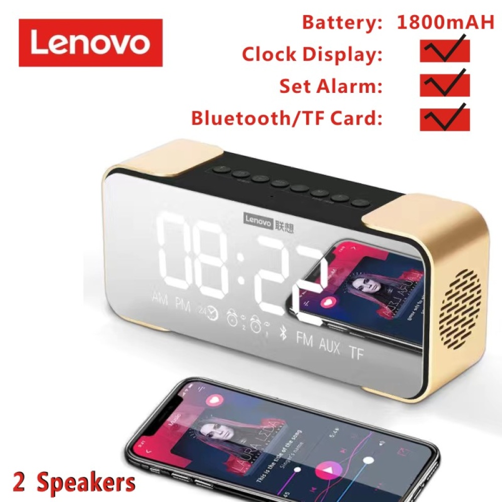 Compatible For L022 Bluetooth-compatible Speaker Super Subwoofer Multi-functional Mini Small Audio Alarm Clock Outdoor Standard Rose Gold - Image 2